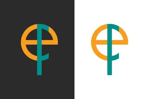 Letter E, F, and P combine unique logo vector illustration Stock Illustration