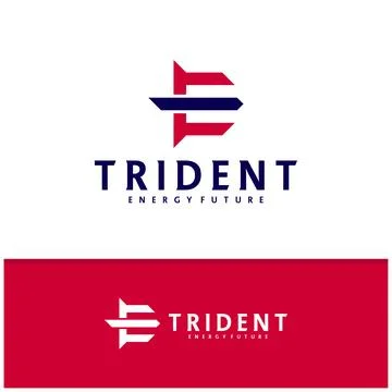 Letter E F with Trident logo icon design vector design template inspiration Stock Illustration