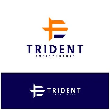 Letter E F with Trident logo icon design vector design template inspiration Stock Illustration