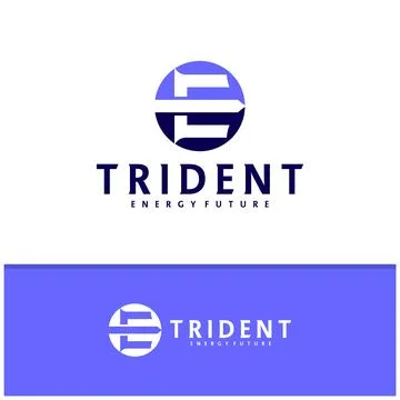 Letter E F with Trident logo icon design vector design template inspiration Stockillustratie