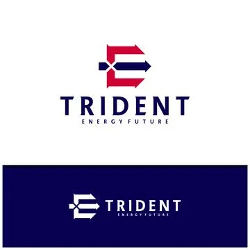 Letter E F with Trident logo icon design vector design template inspiration Stock Illustration