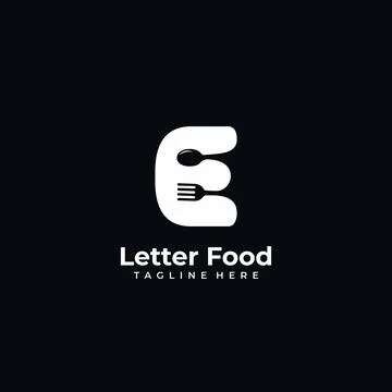 Letter E Food Logo Vector Icon Stock Illustration