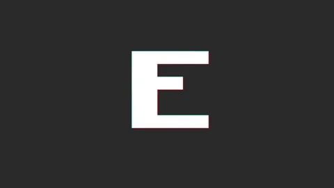 Letter E glitch icon animated. Stock Footage 168392042