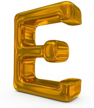 Letter e golden Stock Illustration