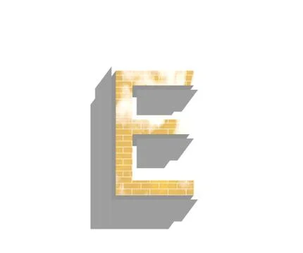 Letter E Illustrazione stock