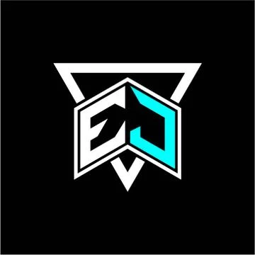 The letter E J monogram is perfect for game initials, greeting cards, logos,  Stock Illustration