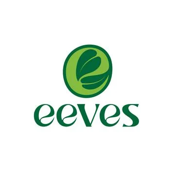 Letter E Leaves Logo Stock Illustration