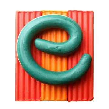Letter E Letter E - Plasticine alphabet isolated over white background Cop... Fotos Stock