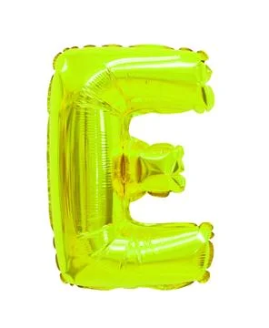 Letter e lime color Stock Photos