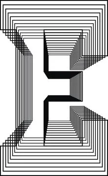 Letter E  Line Logo Icon Design Stock Illustration