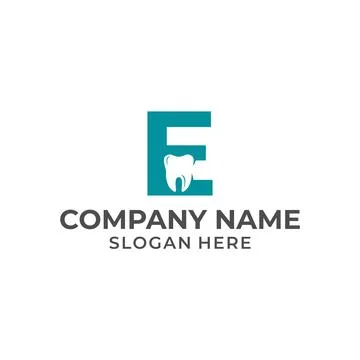Letter E logo dental. E dental logo template Stock Illustration