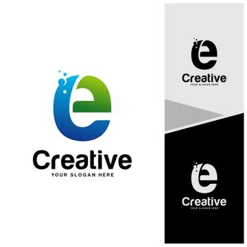 Letter E Logo Design Concept Vector, Initial E Logo Template, Icon Symbol Stock Illustration