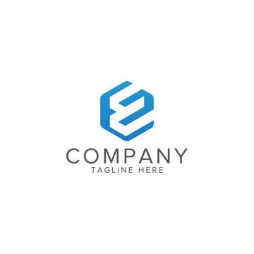 Letter e logo design, E logo Sign Stock Illustration