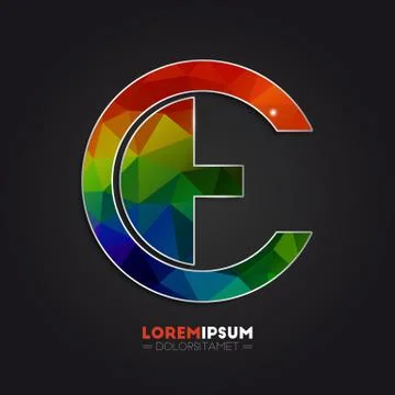 Letter E logo design Stock Illustration