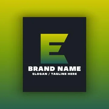 Letter E logo design template Illustrazione stock