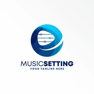 Letter E logo free vector stock. Audio mixer abstract design concept. Stock Illustration