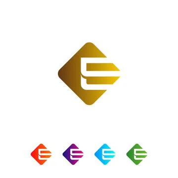 Letter E logo icon design template elements Stock Illustration