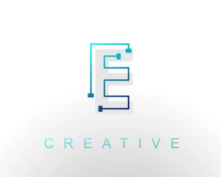Letter E Logo Stock Illustration