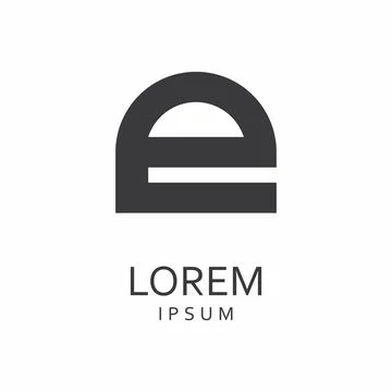 Letter E logo Stock Illustration