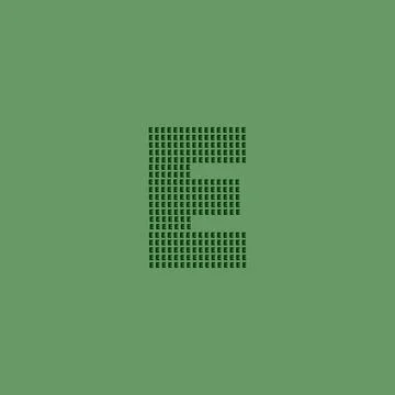 Letter E logo with pixel pattern イラスト素材