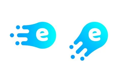 Letter E logo template of abstract liquid bubble shape for modern company. Ve Stock-Illustration