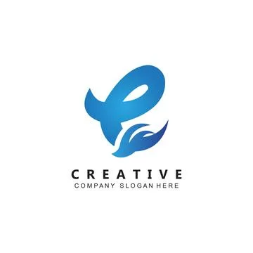 Letter E logo vector with gradient color, icon concept Stock Illustration