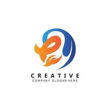 Letter E logo vector with gradient color, icon concept Stock Illustration