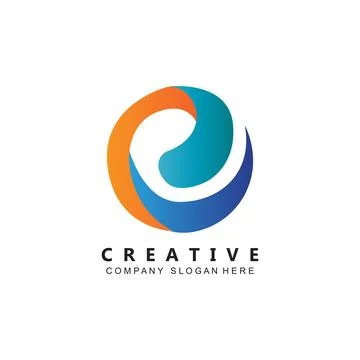 Letter E logo vector with gradient color, icon concept Stock Illustration