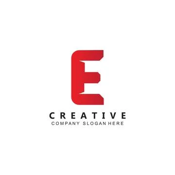 Letter E logo vector with gradient color, icon concept Stock Illustration