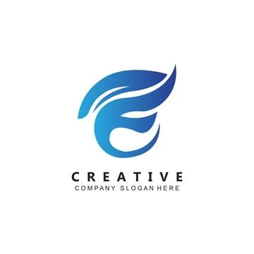 Letter E logo vector with gradient color, icon concept Stock Illustration
