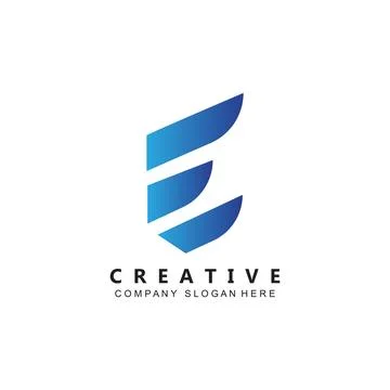 Letter E logo vector with gradient color, icon concept Stock Illustration