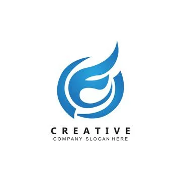 Letter E logo vector with gradient color, icon concept Stock Illustration