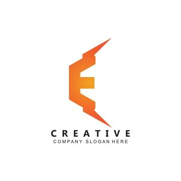 Letter E logo vector with gradient color, icon concept Stock Illustration