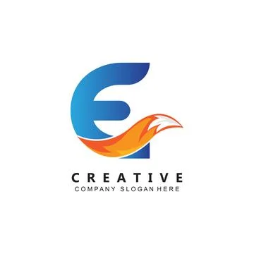 Letter E logo vector with gradient color, icon concept Stock Illustration
