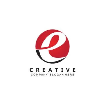 Letter E logo vector with gradient color, icon concept Stock Illustration