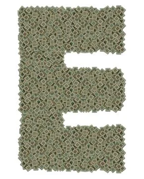 Letter E made of old and dirty microprocessors Stock Photos