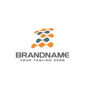 Letter E Pixel Dot Circle Spread Logo Design Template Stock Illustration
