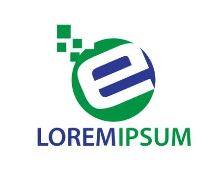 Letter e sign Illustrazione stock