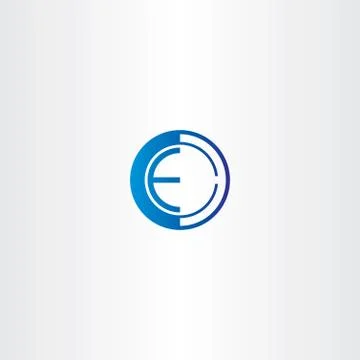 Letter e target point logo Illustrazione stock