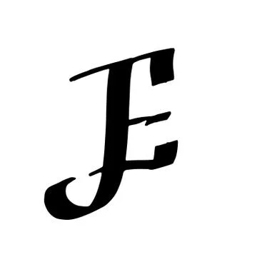 Letter E. Unique old brush grunge lettering. Vector illustration. Stock Illustration