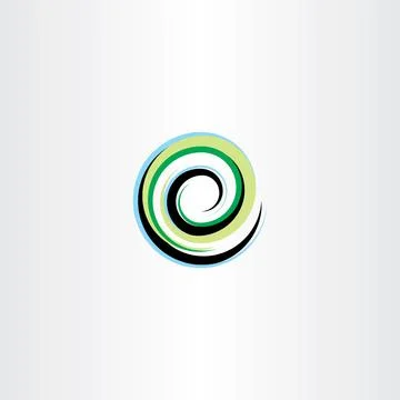 Letter e wave spiral logotype icon element design Stock-Illustration