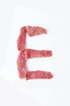The letter E on a white background Foto stock