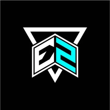 The letter E Z monogram is perfect for game initials, greeting cards, logos,  Stock Illustration