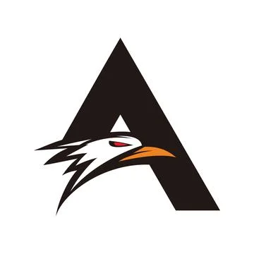 Letter a eagle logo design Illustrazione stock