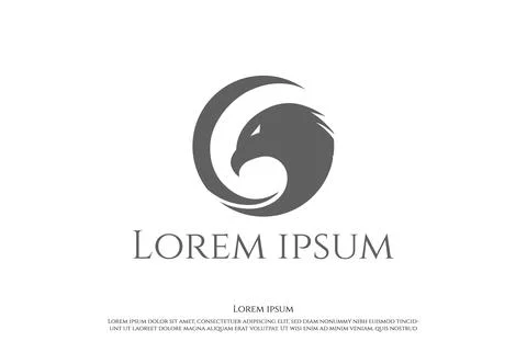 Letter Eagle Text Word Type Font Typography Logo Design Vector Illustrazione stock