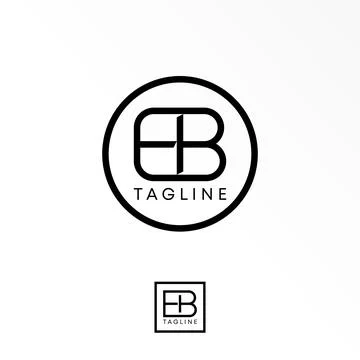 Letter EB logo free vector stock. Circle abstract design concept. Stock Illustration