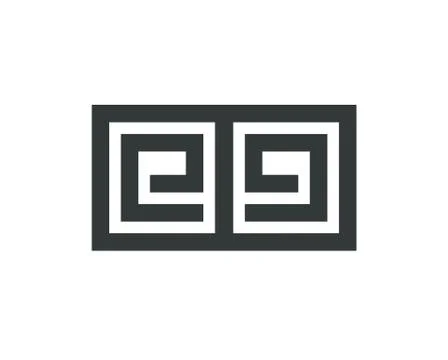 Letter EE logo line design abstract Stock Illustration