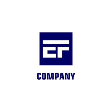 Letter EF Alphabetic Logo Design Template, Black, Box, Rectangle, Square Lo.. Stock Illustration