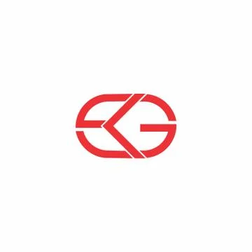 Letter eg simple geometric logo vector Stock Illustration
