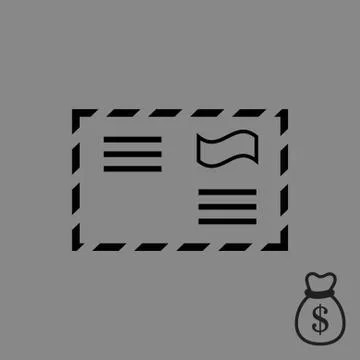 Letter envelope icon stock vector illustration flat design イラスト素材